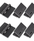 Heavy Duty Weldable Steel Butt Hinges 3 Inch Set Of 6 Rust Resistant Black Finish 12 Gauge Built Tough For Gates Doors Trailers Long Lasting And Easy Install, six black steel hinges