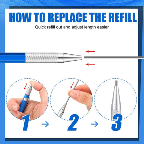 Instructions for using Two Pack Welders Pencil Kit With Forty Eight 2.0 Mm Round Refills, Mechanical Metal Welding Marker