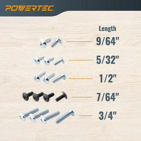 Six Point Five Inch Universal Router Base Plate With Centering Pin Cone And Pre Drilled Mounting Holes shown with various screw lengths.