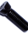 Kick-Butt Heavy-Duty Steel Clipped Head Plow Bolts 7/16-14 X 1-1/2 Inch Zinc Coated Carbon Fasteners For Farm Equipment And Automotive Repairs Real Solid 50-Piece Pack close-up of a black steel bolt