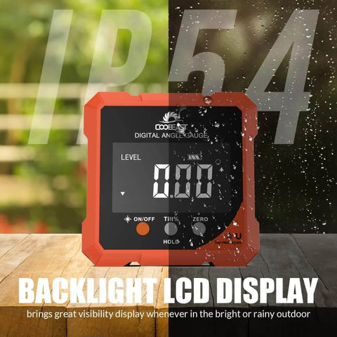 Pro Grade Digital Angle Finder With Laser Four Side Magnetic Digital Angle Gauge with backlight display for outdoor use