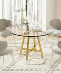 Gold X Shape Table Base For Glass Wood Marble Tops, Heavy Duty Metal Desk Leg With Suction Cups, 28 Inch Height in dining room