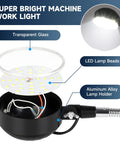 Super Bright 2000 Lumen Magnetic Work Light With 12 Inch 360 Degree Flexible Gooseneck, magnetic base desk lamp components shown