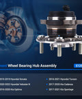 Rear Wheel Bearing And Hub Assembly With 5 Lug ABS Direct Fit For Hyundai Sonata 2015 2019 Tucson 2016 2021 Veloster N 2020 2022