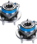 Front wheel hub bearing assembly 2-pack for Chevy Impala 2000-2011, 5-lug w/ABS, shown with sealed ball bearings