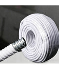 Rock Solid Flexible Corrugated Electrical Conduit With Heavy Duty Pvc Cladding For Indoors And Outdoors 328 Ft Run 1 Cm Bore galvanized steel spiral hose wound in a loop.