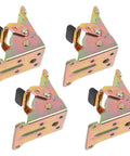 Foldable Self Locking Table Leg Hinges 4 Pack in golden iron for home furniture with 90-degree locking feature