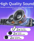 2.1 Computer Speaker System With Subwoofer, Bluetooth 5.4 and 3.5mm Aux In, speaker unit components detail, 60W Peak Power.