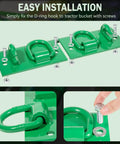 Heavy Duty Bolt On Tractor Bucket Hook Grab Hooks D Rings Compatible With Wide Range Of Compact And Utility Tractors image