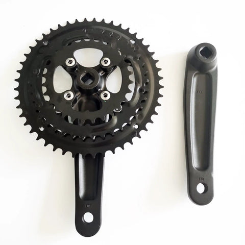 Triple Speed Aluminum Alloy Square Crankset 170mm 104 64 BCD 48 38 28T Chainring Set With Crankarms, top view