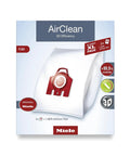 HyClean Air FJM Vacuum Bags For Compact C1 C2 Canister Vacuums, Allergy XL Pack Of 8 With 1 HEPA AirClean Filter, box front view