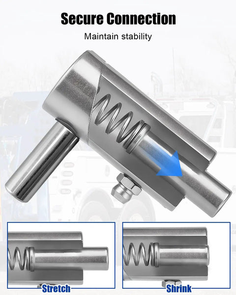 One Half Inch Spring Loaded Twist Lock Plunger Pin For Wrecker Tow Truck featuring stainless steel with spring mechanism.