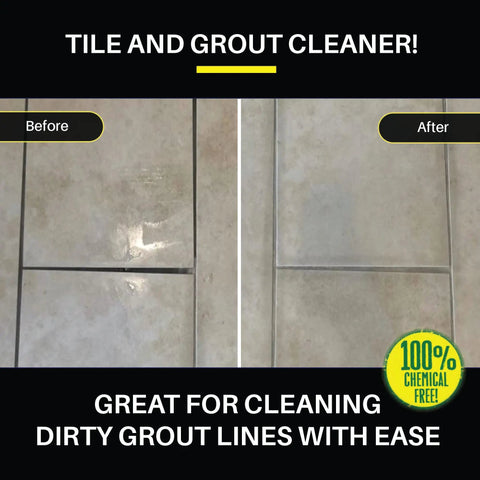 Pro Commercial Steam Cleaner 1800 Watt Steel Body Delivers Killer 305 Degree Vapor And Strong 70 Psi Force on clean tile and grout.