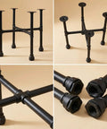 Industrial Pipe Table Legs Set Heavy Duty Metal X Shaped Base For Nightstands Dining Tables Coffee Tables And Benches