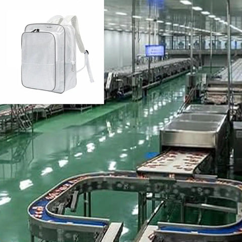 Heavy Duty Anti Static Clear PVC Tool Backpack With A Hella Tough Abrasion Resistant Build Crafted For Cleanroom Engineers in factory.