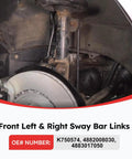 2 Pack Zinc Nickel Front Sway Bar End Links For Toyota Sienna 2011 To 2020 Ready To Roll Stabilizer Bar Link Kit Replaces OE 4883017050 4882008030 Exact Fit Durable Alloy Easy Install