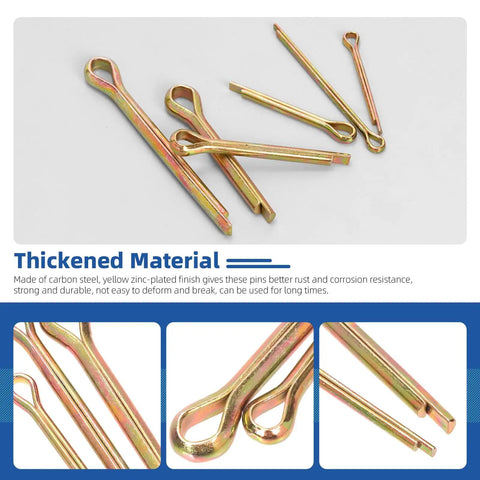 136 Piece Cotter Pin Clips Set With Nine Sizes Colored Zinc Split Pins For Automotive Gearheads And DIYers Cars Trucks Lawn Mowers