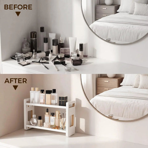 Multi Purpose Bathroom Counter Organizer For Vanities And Kitchen Storage Sleek Perfume Holder Display Rack That Helps You Ditch The Mess And Keep Your Surface Clutter Free And Dope All Year Round