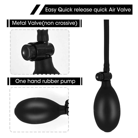 Air Wedge Bag Kit Three Size Set With 500 Lb Rating, metal valve and rubber pump detail, Pro Grade Quality, Heavy Duty Construction