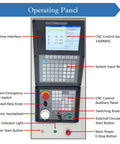 Operating panel of Programmable CNC Drilling And Milling Machine With 12000RPM ER20 Spindle Dual Cooling And Safety Guard 220V