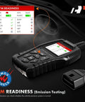Pro OBD2 Scanner For Cars Car Diagnostic Tool With OBDII EOBD Code Reader showing I/M readiness screen