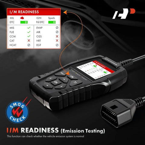 Pro OBD2 Scanner For Cars Car Diagnostic Tool With OBDII EOBD Code Reader showing I/M readiness screen