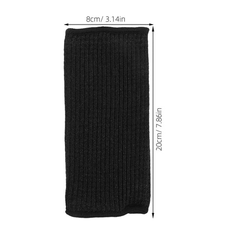 Solid Cut Resistant Arm Sleeves Two Pack Black Elastic Forearm Guards For Yard Work Welding And Mechanics Thorn Proof Armor To Keep Your Skin Safe And Handle Heavy Duty Jobs No Sweat