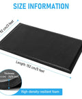 3x5 Ft Anti Fatigue Floor Mat 15/16 Inch Thick Diamond Plate Non Slip Ergonomic Standing Mat For Industrial Grade Use