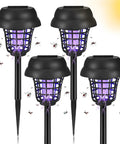 Four Solar Powered Bug Zapper For Outdoor Use Must Have Waterproof Mosquito Trap And Killer For Moths Gnats Flies Small Flying Insects