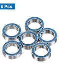 Six Pack MR137-2RS Deep Groove Ball Bearings 7x13x4mm, rubber sealed, chrome steel, ABEC 5, low noise, set of six