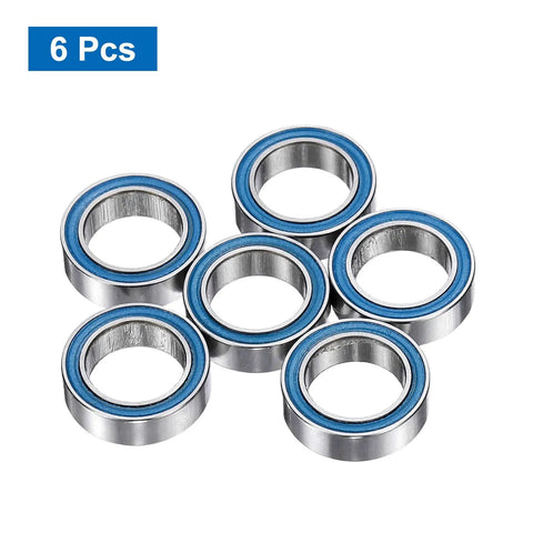 Six Pack MR137-2RS Deep Groove Ball Bearings 7x13x4mm, rubber sealed, chrome steel, ABEC 5, low noise, set of six