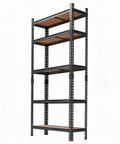 Top Shelf Five Tier Heavy Duty Steel Shelving Rack with Adjustable Layers and Thirty Six by Twelve by Seventy Two, ideal for garage organization.