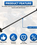 19.5 Inch ATV Gear Shifter Lever For Honda And Yamaha Heavy Duty Extended Hand Control Gear Shift Extension with highlighted features
