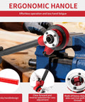 Ratchet Pipe Threader Kit With Three Dies One Half Inch Three Quarter Inch One Inch NPT and Storage Case Portable Plumbing Tool