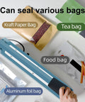Heavy Duty Manual Impulse Heat Sealer Eight Inch Sealing Bar For PE PP Plastic Bags sealing kraft, food, tea, and aluminum foil bags.