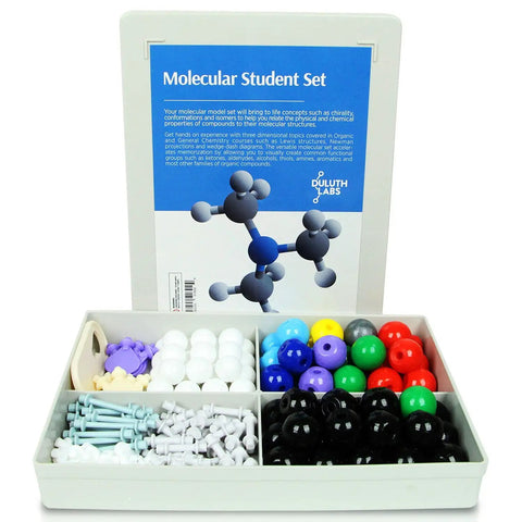Organic Chemistry Model Kit For Students And Teachers With Atom Configurations And Bonds, 72 Color Coded Plastic Atoms