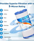5 Micron Whole House Sediment And Carbon Water Filter Replacement Cartridge 10x4.5 Inch for GE and Culligan Systems packaging
