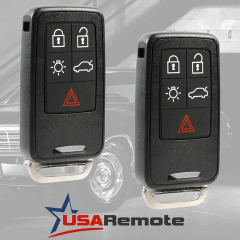 Drop In Replacement Key Fob For Volvo S60 S80 V60 V70 XC60 XC70 Keyless Entry Smart Remote 5 Button KR55WK49264 Set Of 2