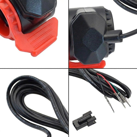 Grab This Super Reliable E Bike Thumb Throttle For Rock Solid Left Or Right Control Over Your Ride And Enjoy Smooth Precise Speed Control With A Durable Flame Retardant ABS Plastic Build That Is Totally Built To Last, 168cm wire