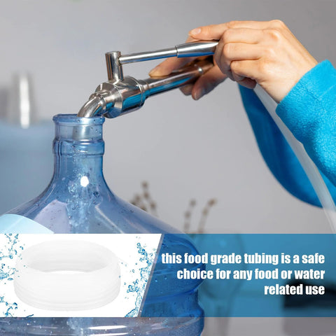 Person using 100 Feet White Translucent Polyethylene Tubing For Water And Beverage Systems One Quarter Inch Outside Diameter