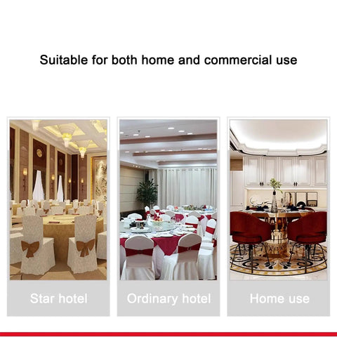 Large Transparent Round Lazy Susan Turntable for Dining Table shown in hotel and home settings for versatile use.