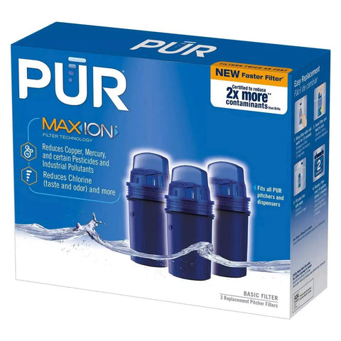 3 Pack Pitcher Water Filter Replacement Fits Most Pitchers With Tray Included Two Stage Filtration Reduces Lead