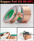 Copper foil tape rolls with green liner, 1/2 in × 50 ft each, conductive copper foil with adhesive for EMI/RFI shielding (set of 3).
