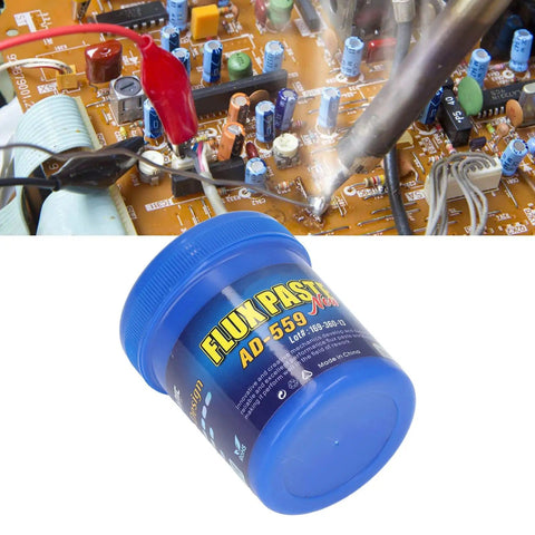 3.5 Oz Soldering Flux Tin Paste For Easier Soldering Low Smoke High Purity Ideal For PCB Repair Electronics And DIY Projects Soldering Aid For Sensors And Small Devices jar and PCB soldering