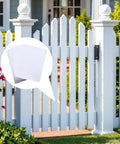 DIY Ready Vinyl Siding Repair Kit With Self Adhesive PVC Patches, shown on a white picket fence, for exterior repairs.