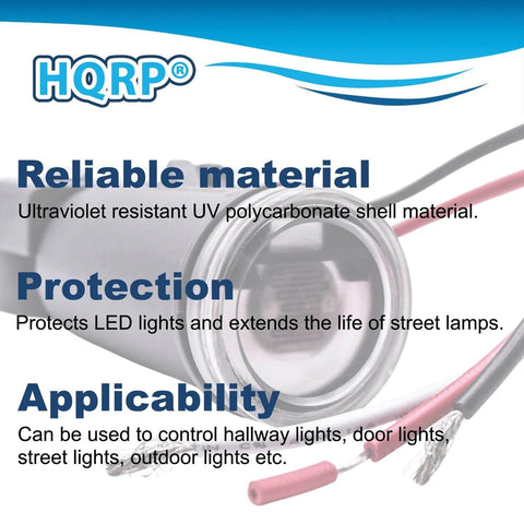 Close-up of Photocell Light Sensor With Swivel Mount Dusk To Dawn Hardwired Switch, highlighting durable material and wiring
