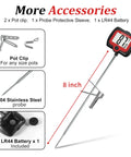Digital Candy Thermometer With Pot Clip And Rotatable Display Long Probe For Candy Making And Deep Frying Cooking And Liquids Like Sugar Water Oils Candies And More Black showing accessories with pot clips, protective sleeve, and battery.