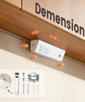 9 Inch Under Cabinet Power Strip With GFCI Outlet USB A USB C Angled Trapezoid Aluminum Housing 20 Amp ETL Listed Modular Extension System No Cutting Plug In Ready, shown with dimensions and mounting hardware.