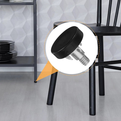 Heavy Duty Furniture Levelers Twenty Piece Set, One Quarter Inch Thread Adjustable Leveling Feet, Metal And Plastic Construction For Table And Chair Legs, Fix Wobble On Uneven Floors At Home Or Office, black furniture leg