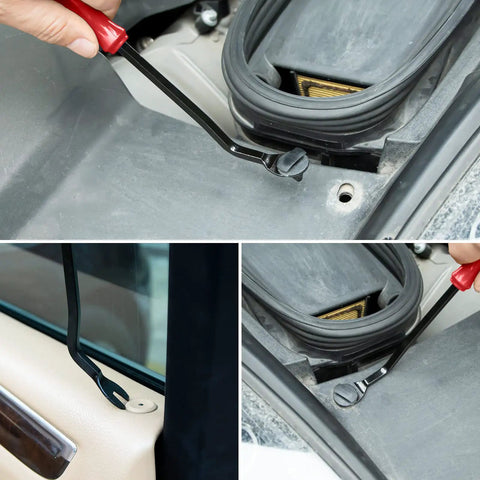 Using Snag These Dope 5 Piece Nylon Auto Trim Removal Tools For Your Ride Features No Damage Pry Sets For Car Door Panels Dashboards And Clip Fastener Pullers Easy Garage Gear on car interior trim.